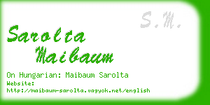 sarolta maibaum business card